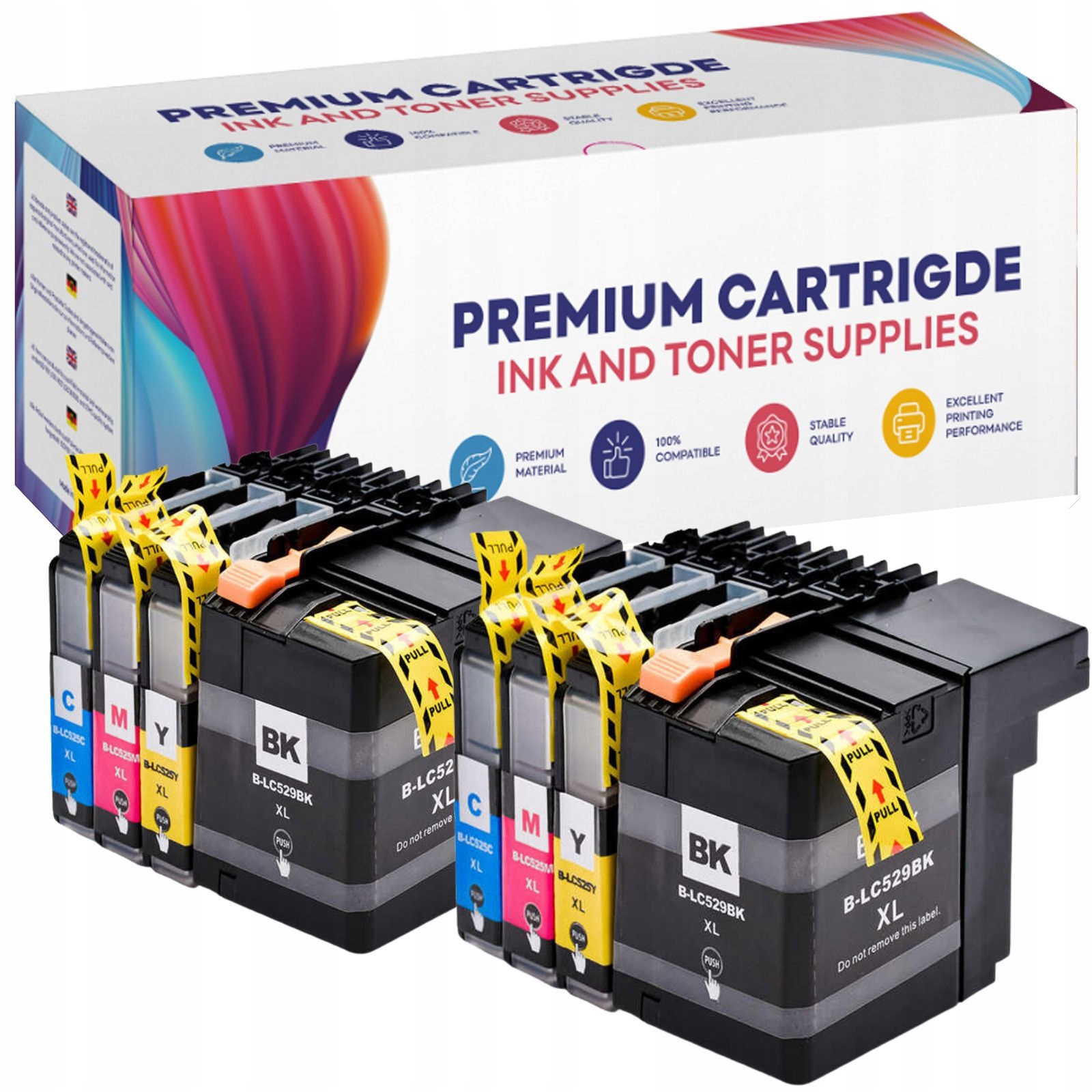 

8x Tusz Do Drukarki Brother DCP-J105 J100 MFC-J200