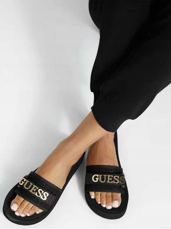 Guess dámské pantofle, nazouváky Peers černé 37,5
