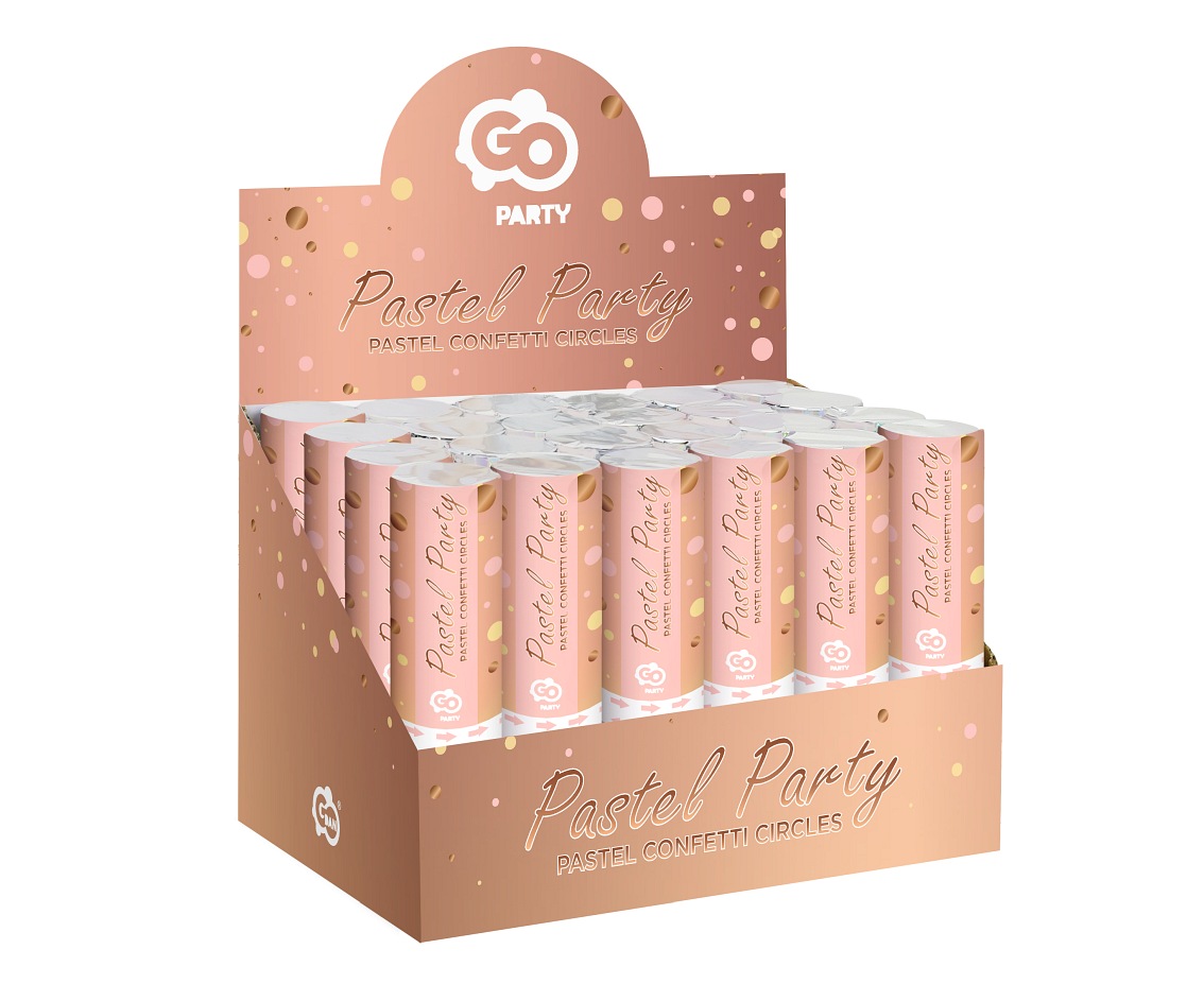 Konfetti Tuba Strzelająca Kółka Różowe Złoto 15 cm Płeć uniseks