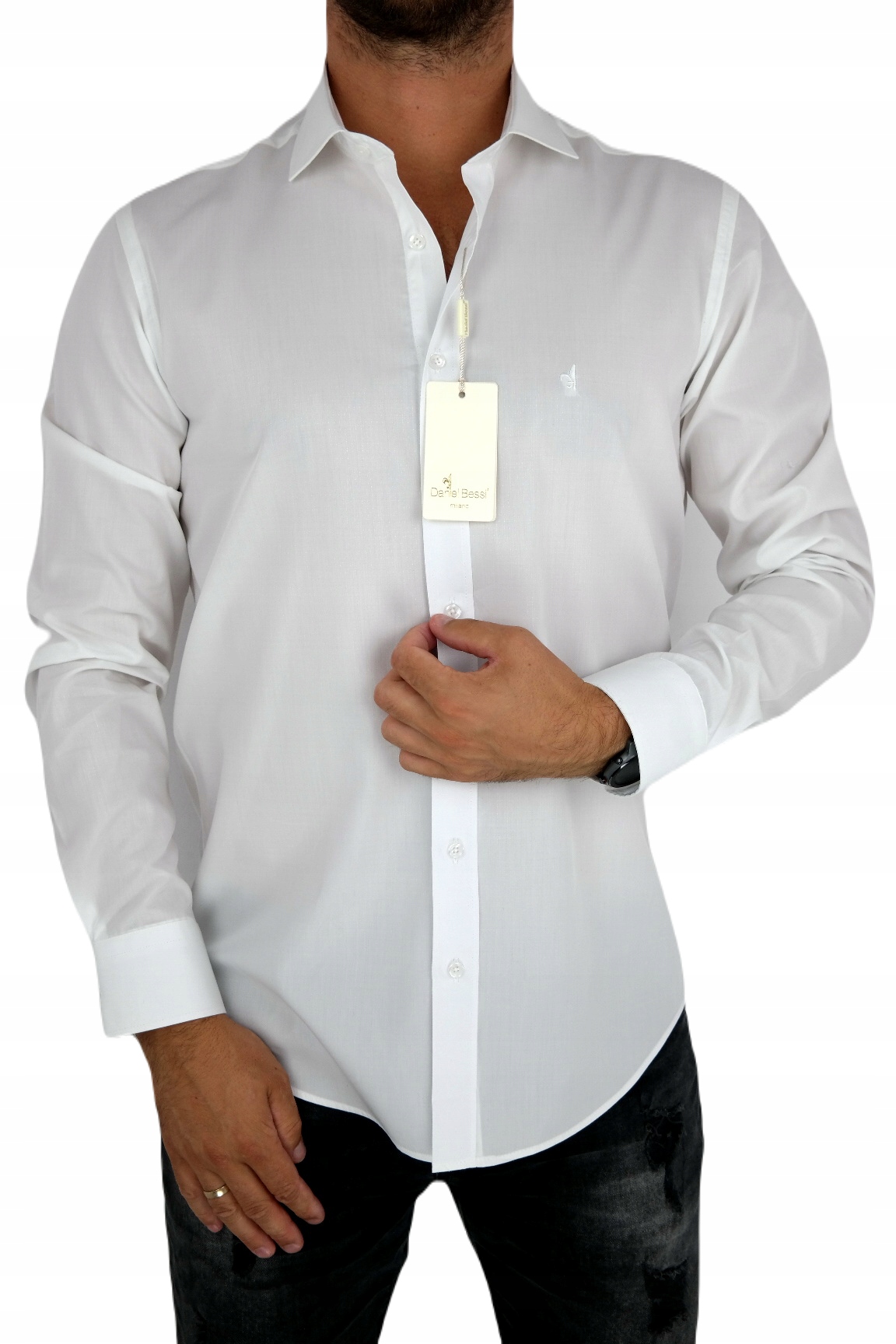 DANIEL BESSI Koszula męska fb955 biała 41/42 L Marka inna