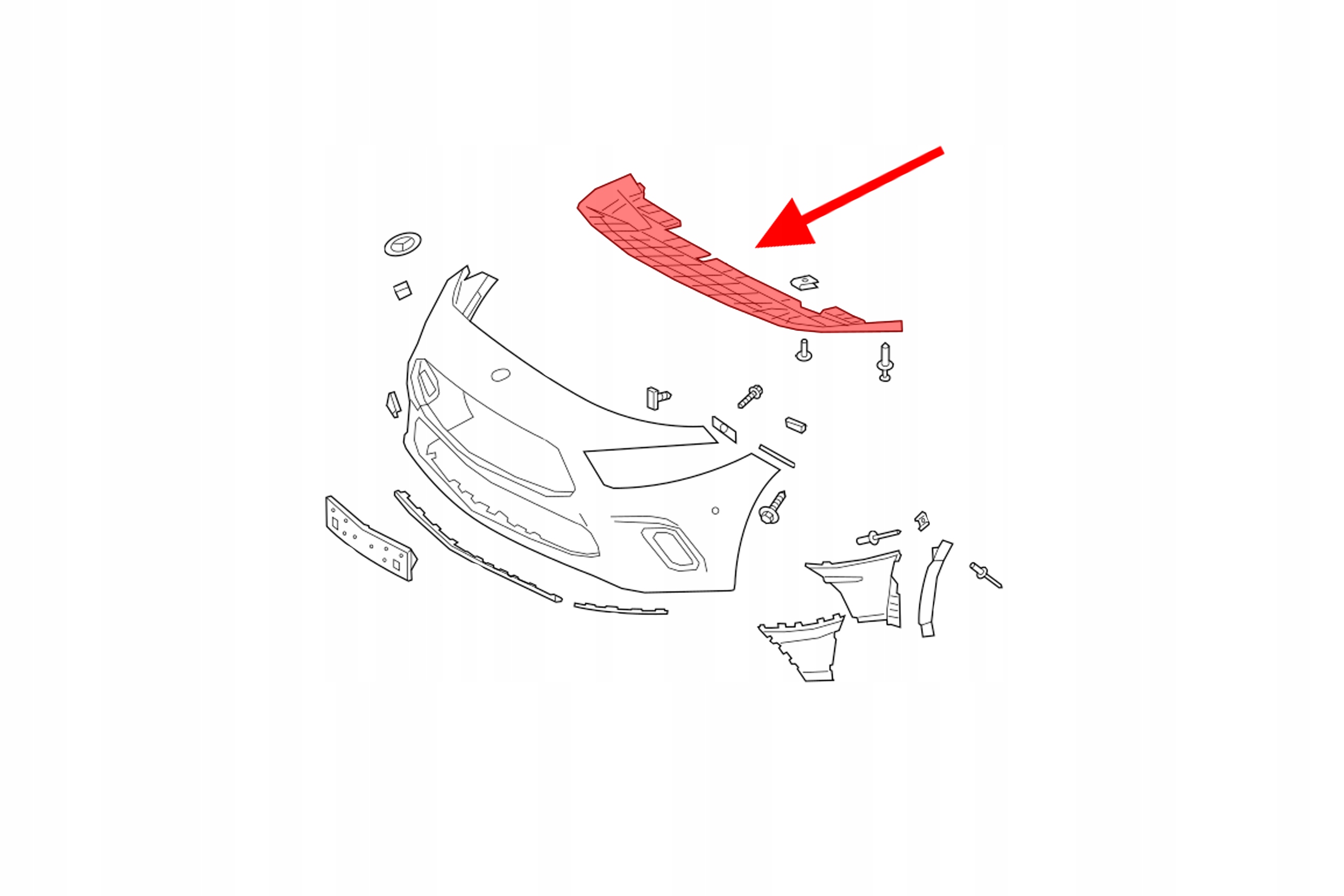 OSŁONA PRZEDNIEGO ZDERZAKA A1778854900 MERCEDES KLASA A W177 AMG 2018+ Numer katalogowy części 1778851400