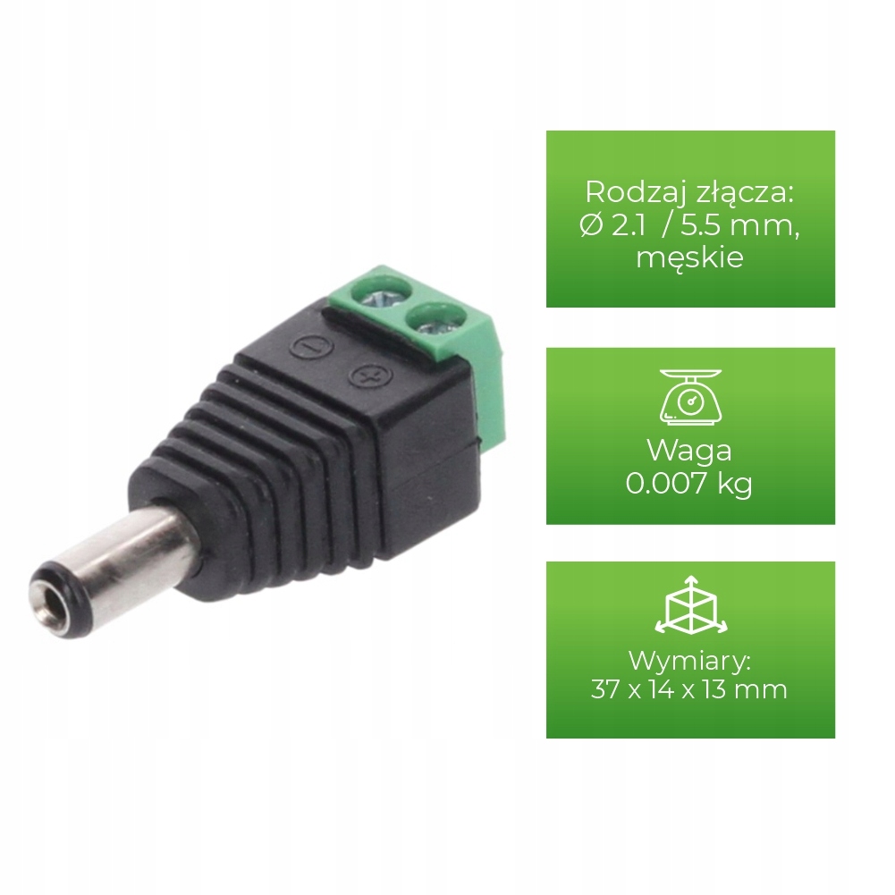 Штекер питания постоянного тока Delta Electronics S-55 37 мм