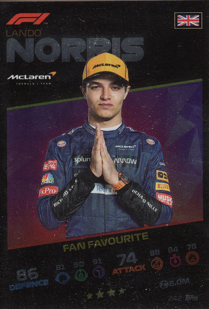 Karta Kolekcjonerska Topps Formula 1 2021 Fan Favourites Lando Norris 242