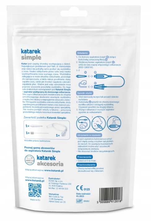KATAREK SIMPLE ASPIRTOR DO NOSA DO OKURZACZA Wyrób medyczny tak