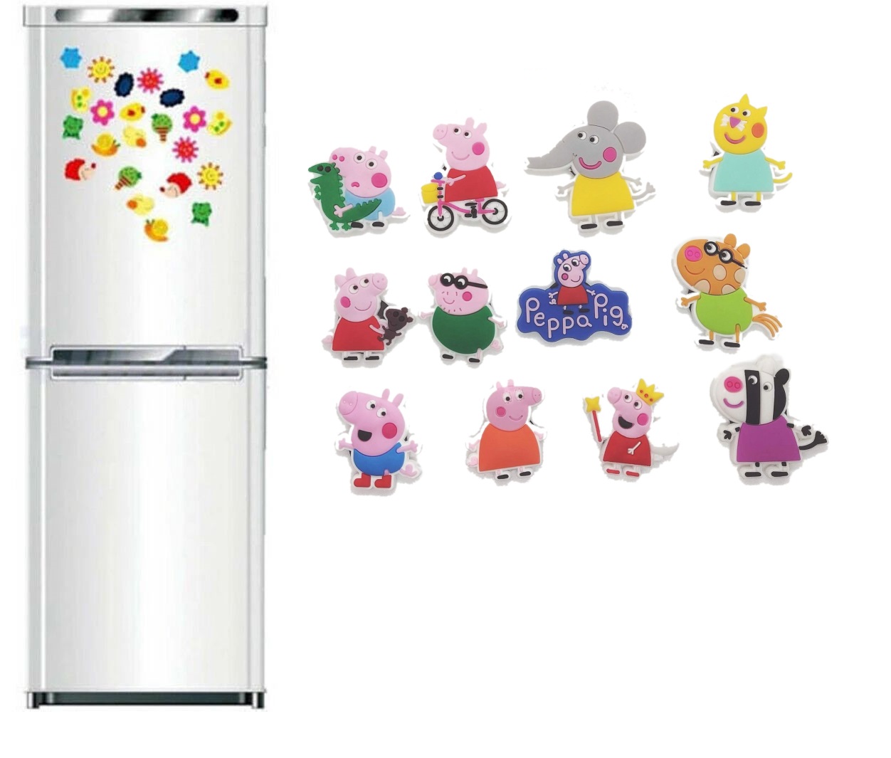 

Magnesy na lodówkę tablicę zestaw peppa 12szt.