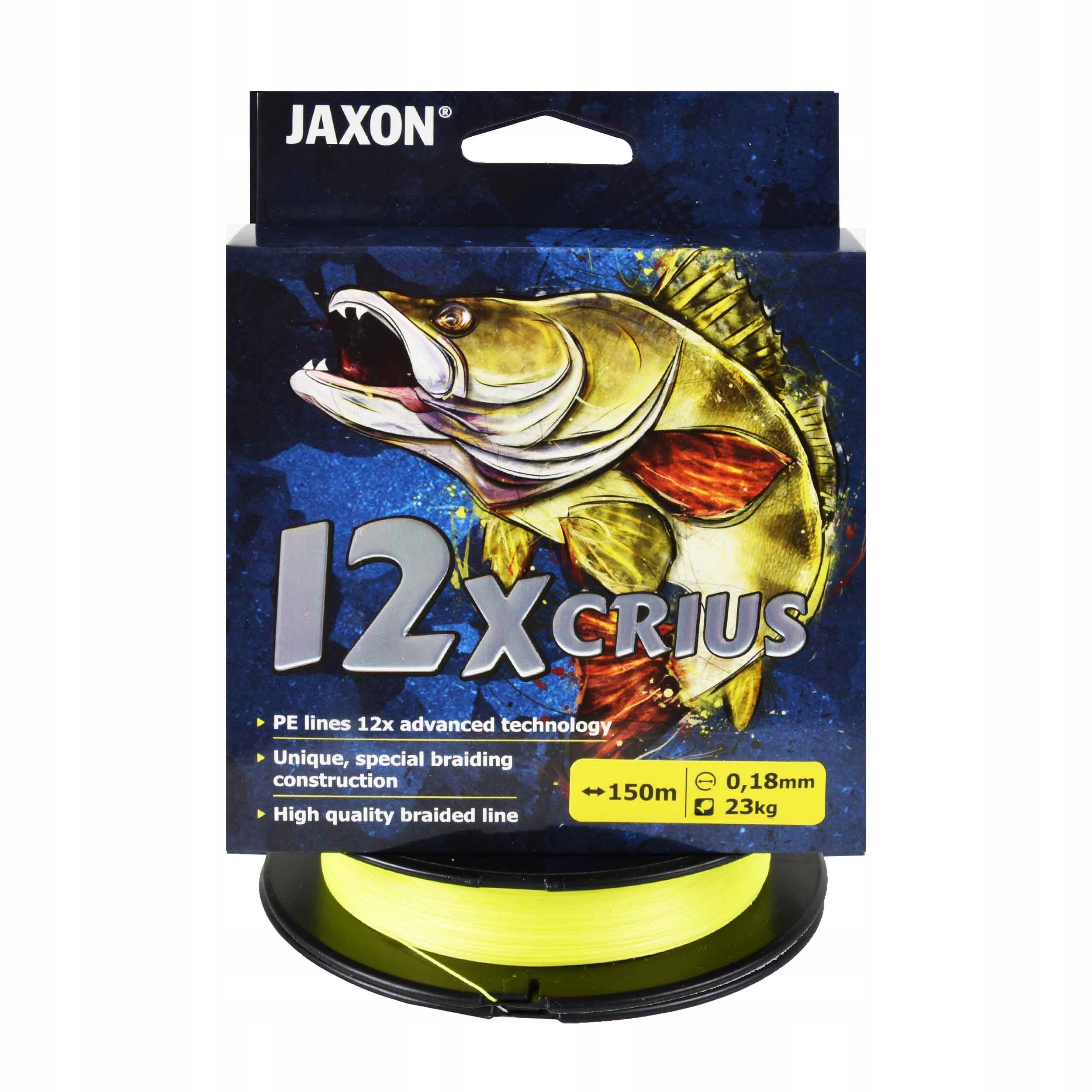 Plecionka spinningowa Jaxon Crius 12X fluo 0.18mm 150m 23kg 1szt.