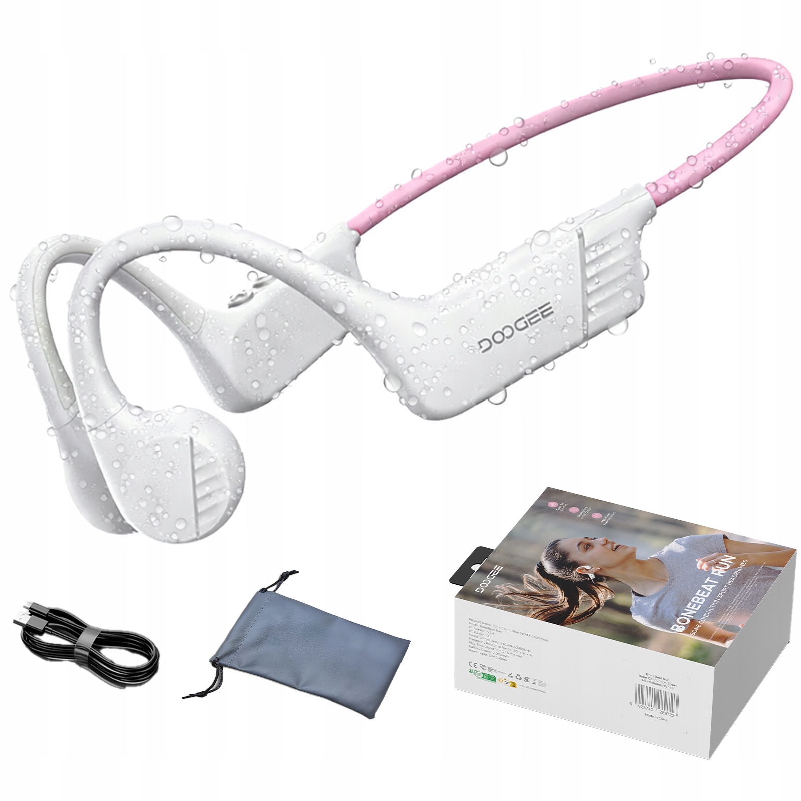Dámské bezdrátové sportovní sluchátka s kostním vedením Doogee