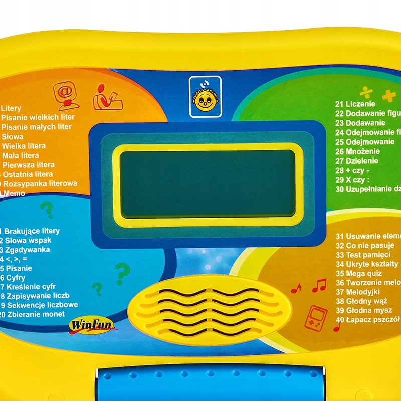 Komputerek laptop dla dzieci edukacyjny 40zabaw Wysokość produktu 24.5 cm