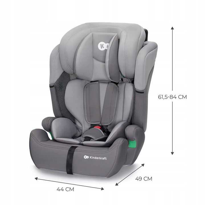 Fotelik samochodowy Kinderkraft Comfort Up 2 Grey 9-36 kg Mocowanie fotelika względem kierunku jazdy przodem do kierunku jazdy