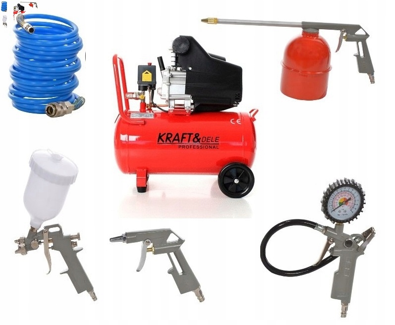 KOMPRESOR OLEJOWY SPRĘŻARKA 50L + Mega Gratisy XXL