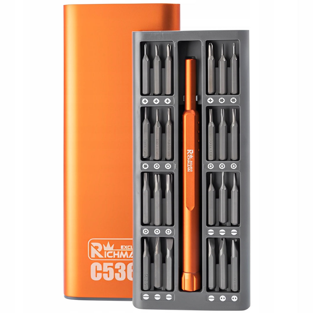 WKRĘTAKI ŚRUBOKRĘTY MINI PRECYZYJNE RĘKOJEŚĆ +48 BITÓW KRZYŻAK PŁASKI TORX Stan opakowania oryginalne