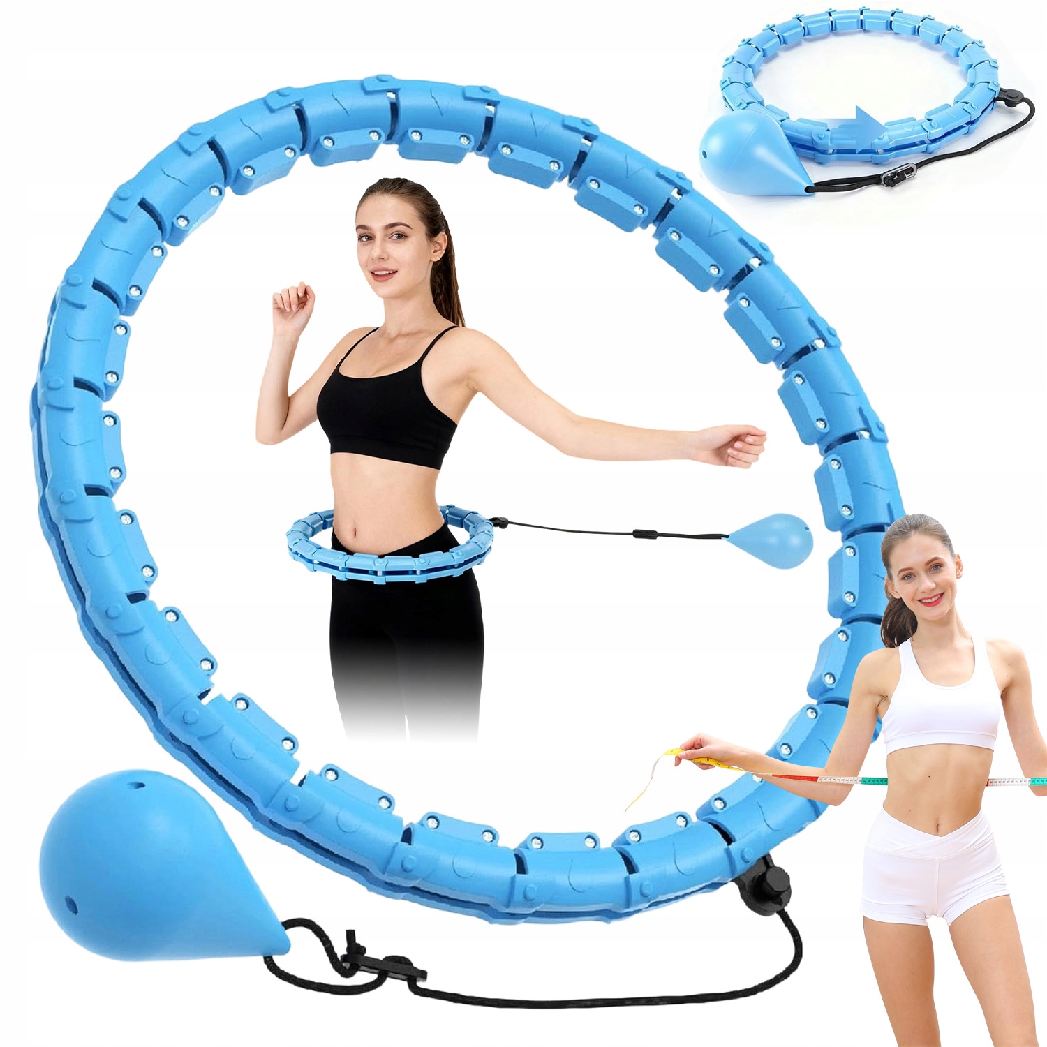 Hula Hop Z Obciążeniem Odchudzajacy Z Obciążnikiem Z Wypustkami Smart Fit