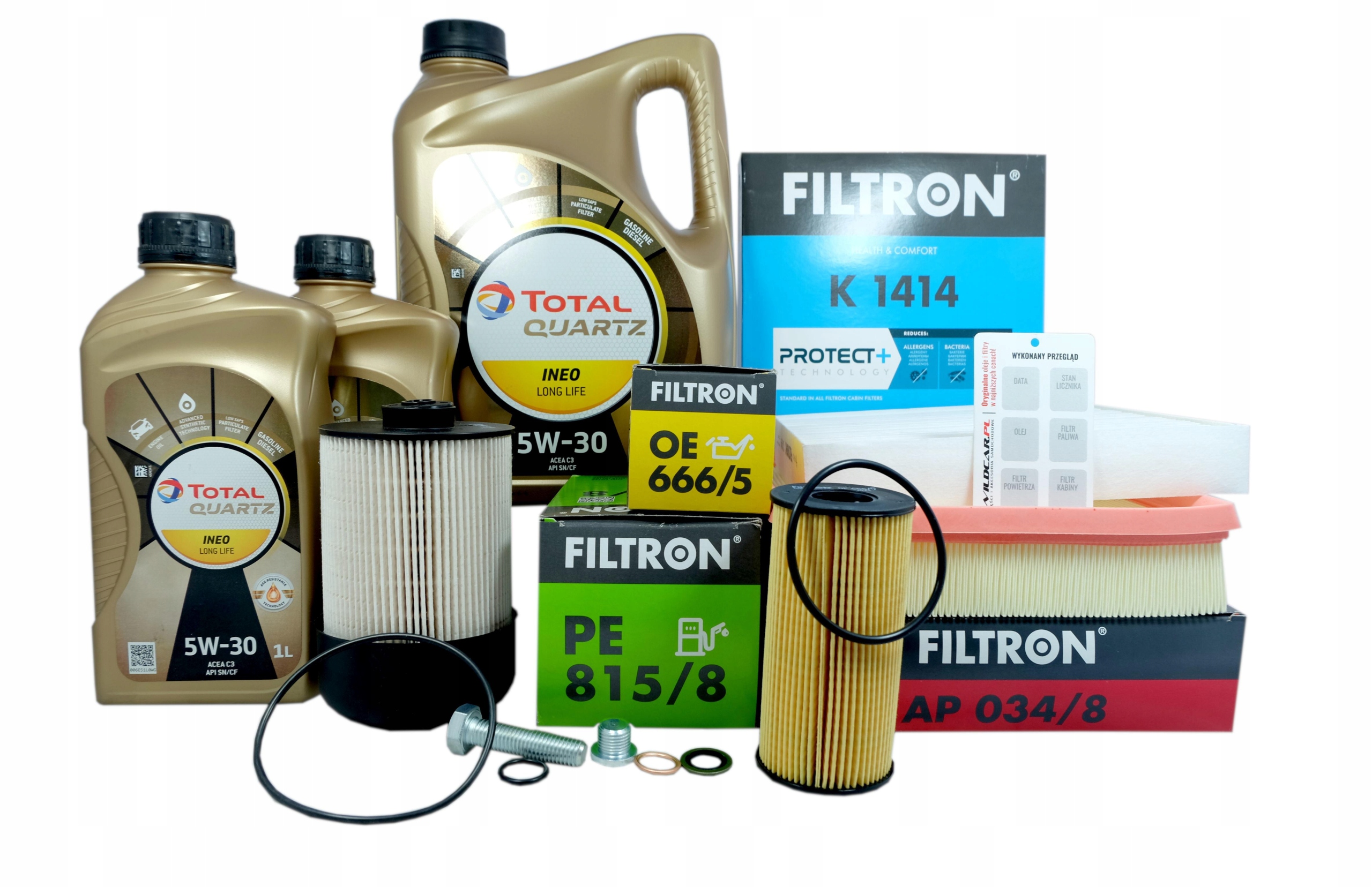4xFilter olej 5W30 Mercedes trieda X 2.3 dCi 2017-