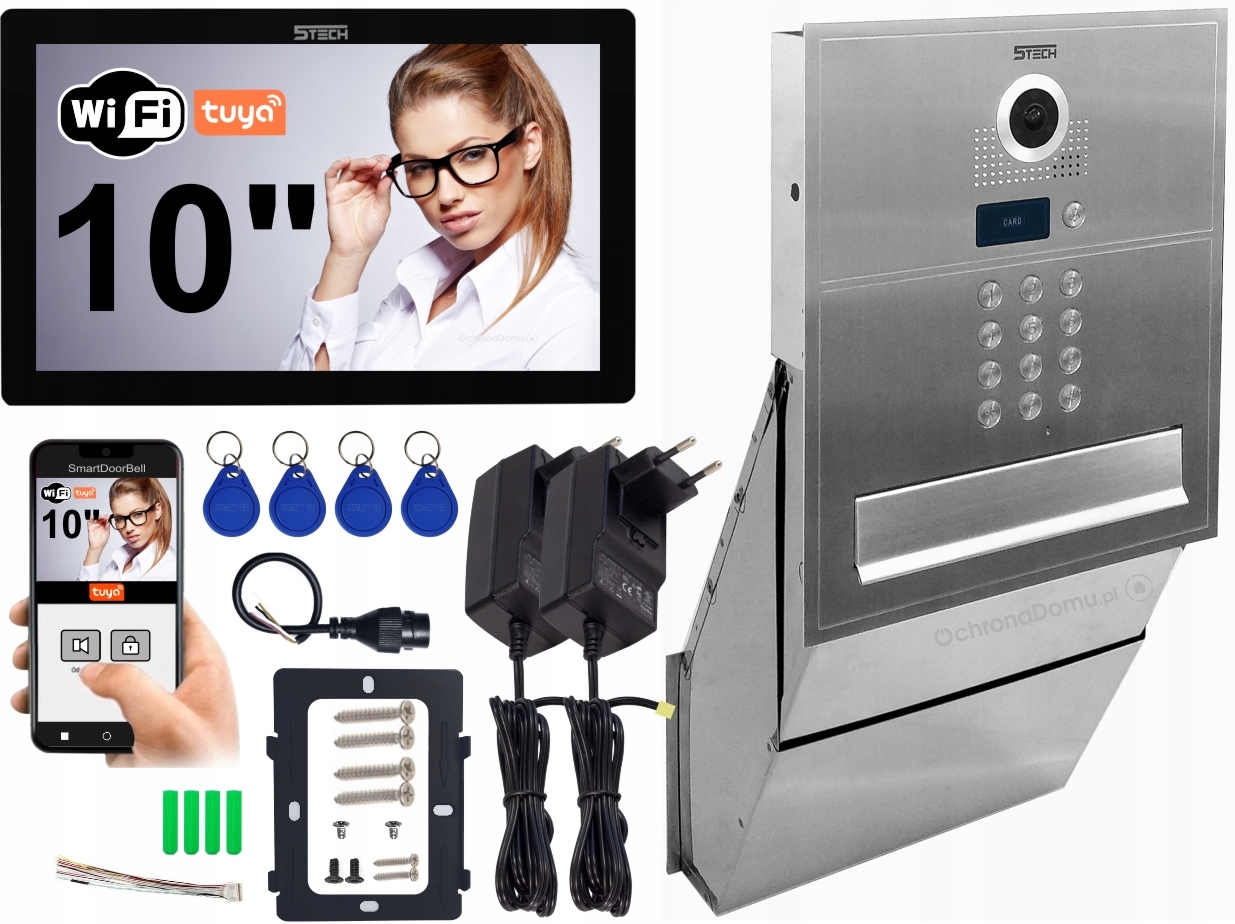 

Wideodomofon 10'' Skrzynka wąski mur WiFi 5TECH