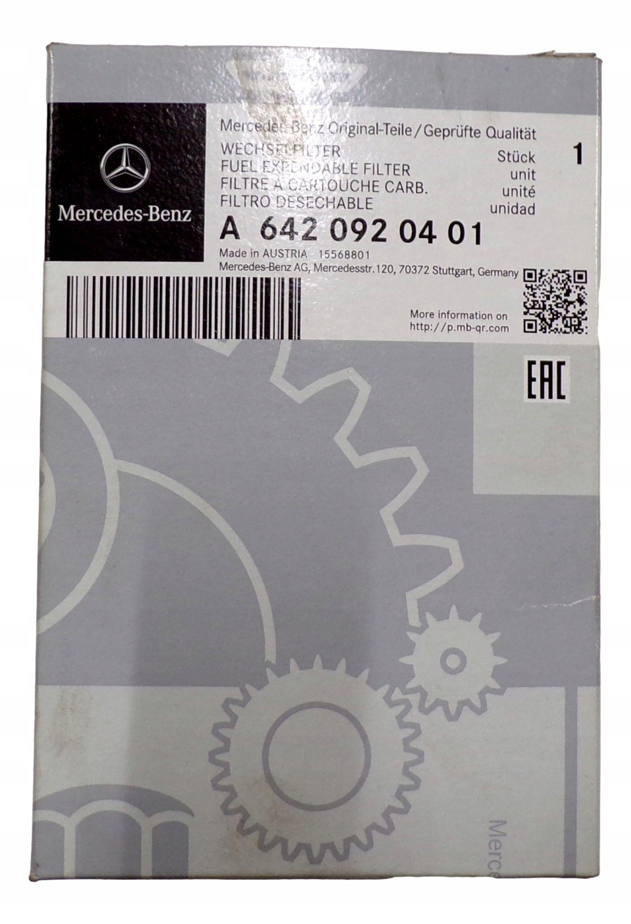 MERCEDES SPRINTER 906 907 910 FIltr paliwa OE 0714770921822