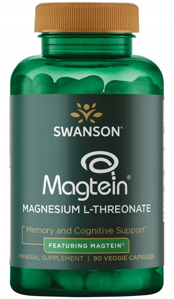 Swanson Magtein L-treonian Magnezu Magnez 90kaps Pamięć Mózg