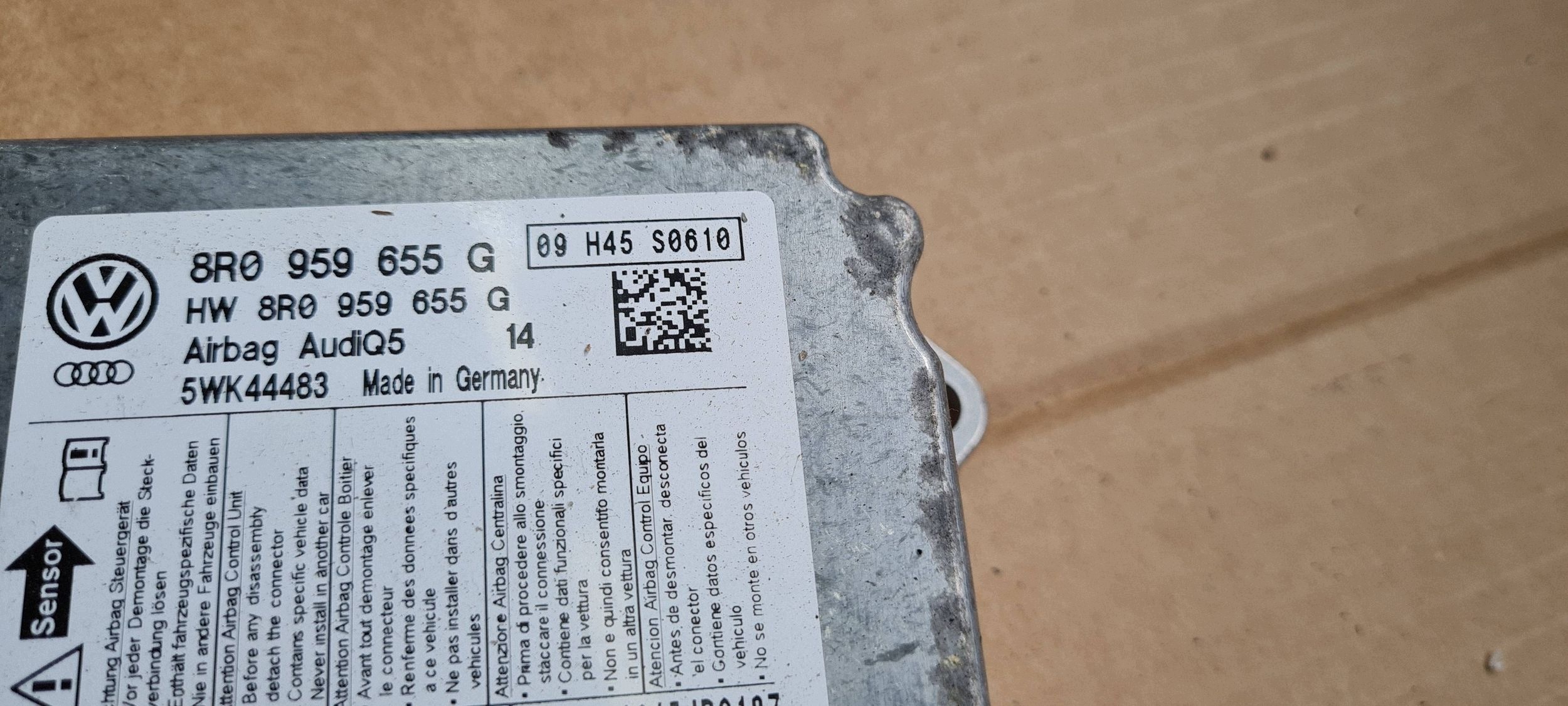 Q5 8R LIFT modulo Centralina SENSOR airbag 8R0959655G