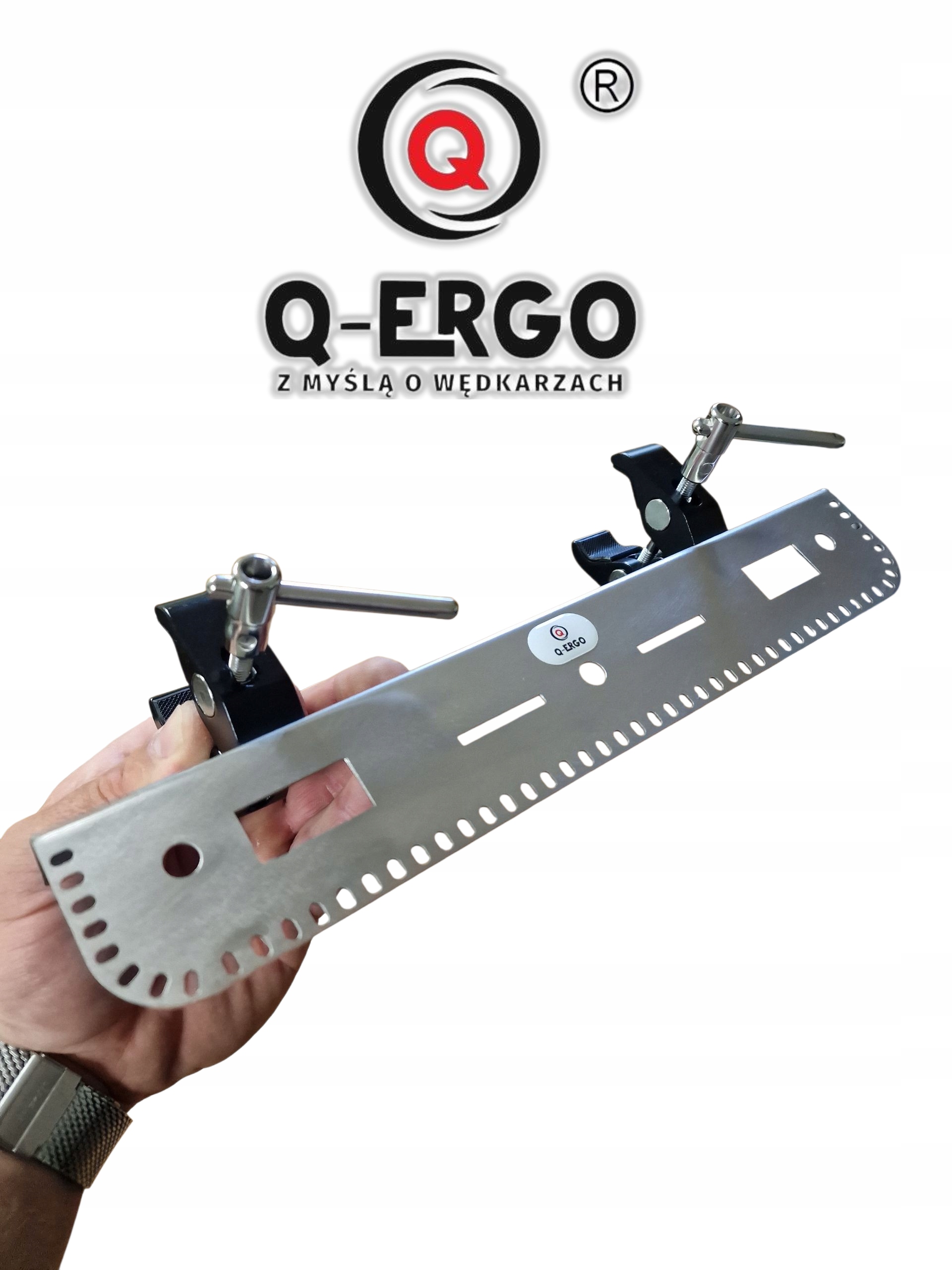 Organizér Nerezový 30 cm Na Návnady Příslušenství Upevnění Na Reling Q-ergo