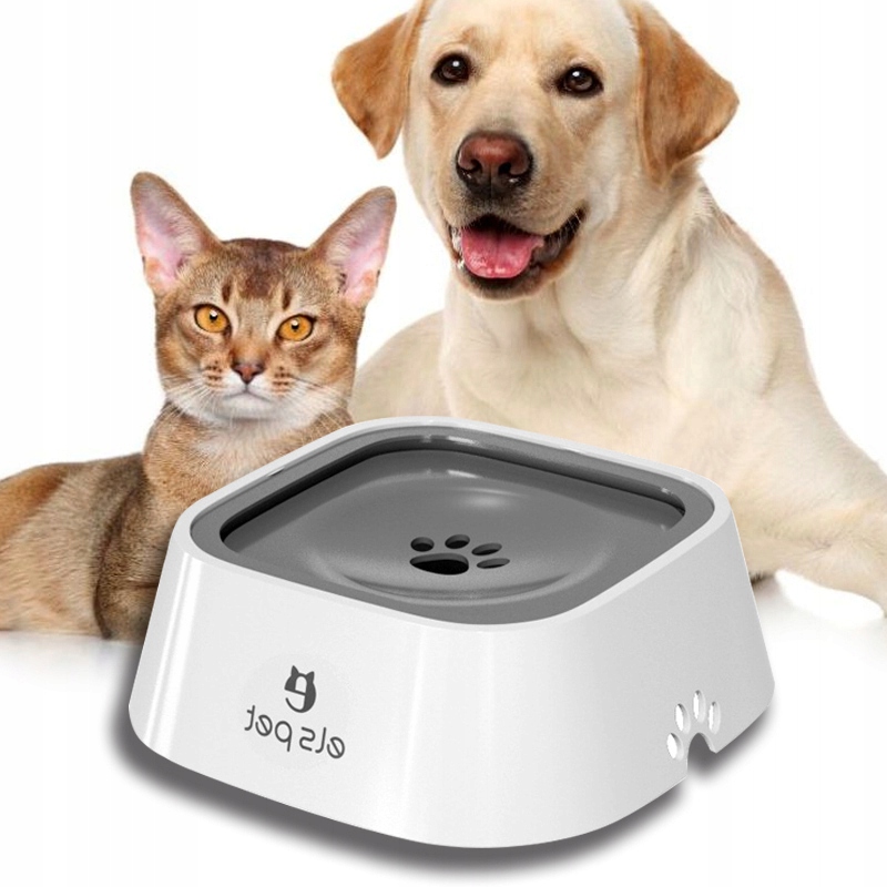 Levně Plovoucí Miska Na Vodu Pro Psa Kočku Nešpinící Protiskluzová 1 L