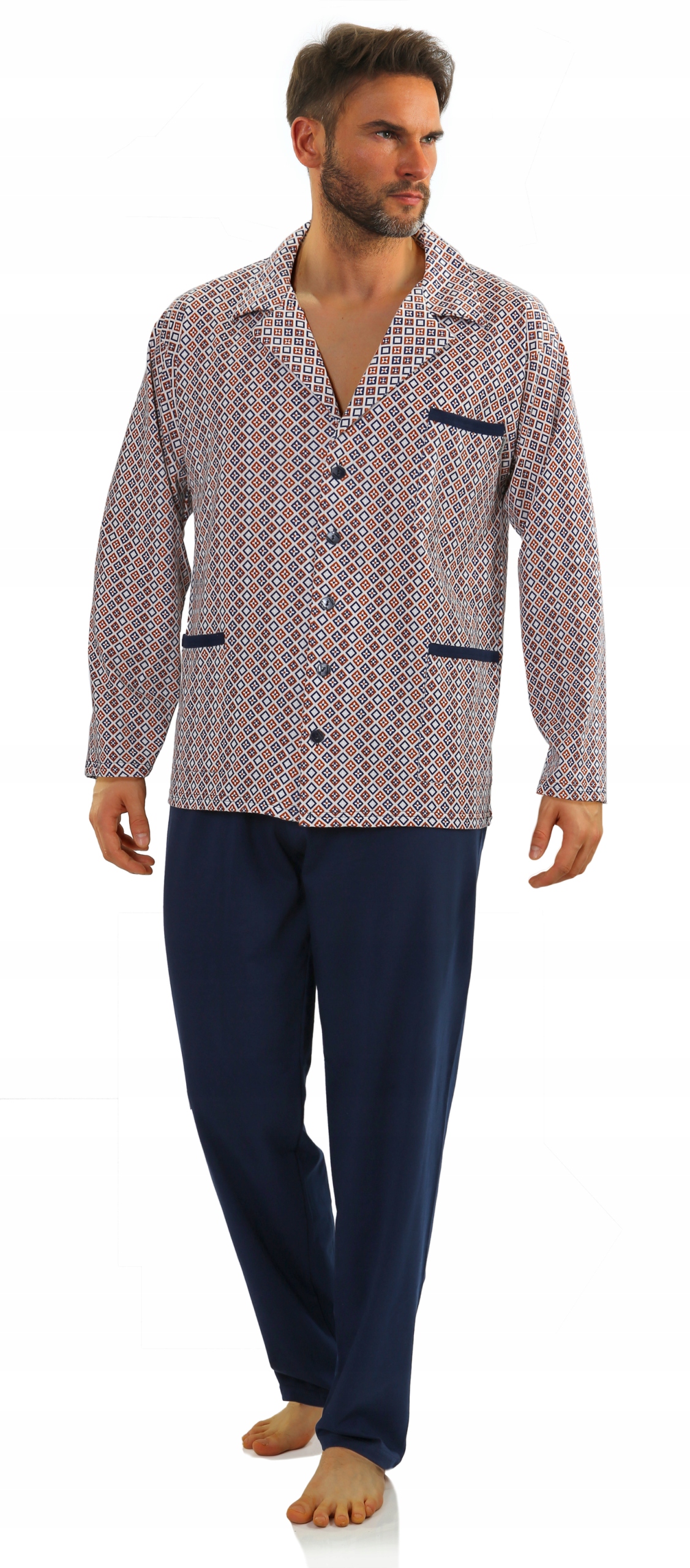 Sesto Senso Pánské pyžamo s vzory, velikost 3XL