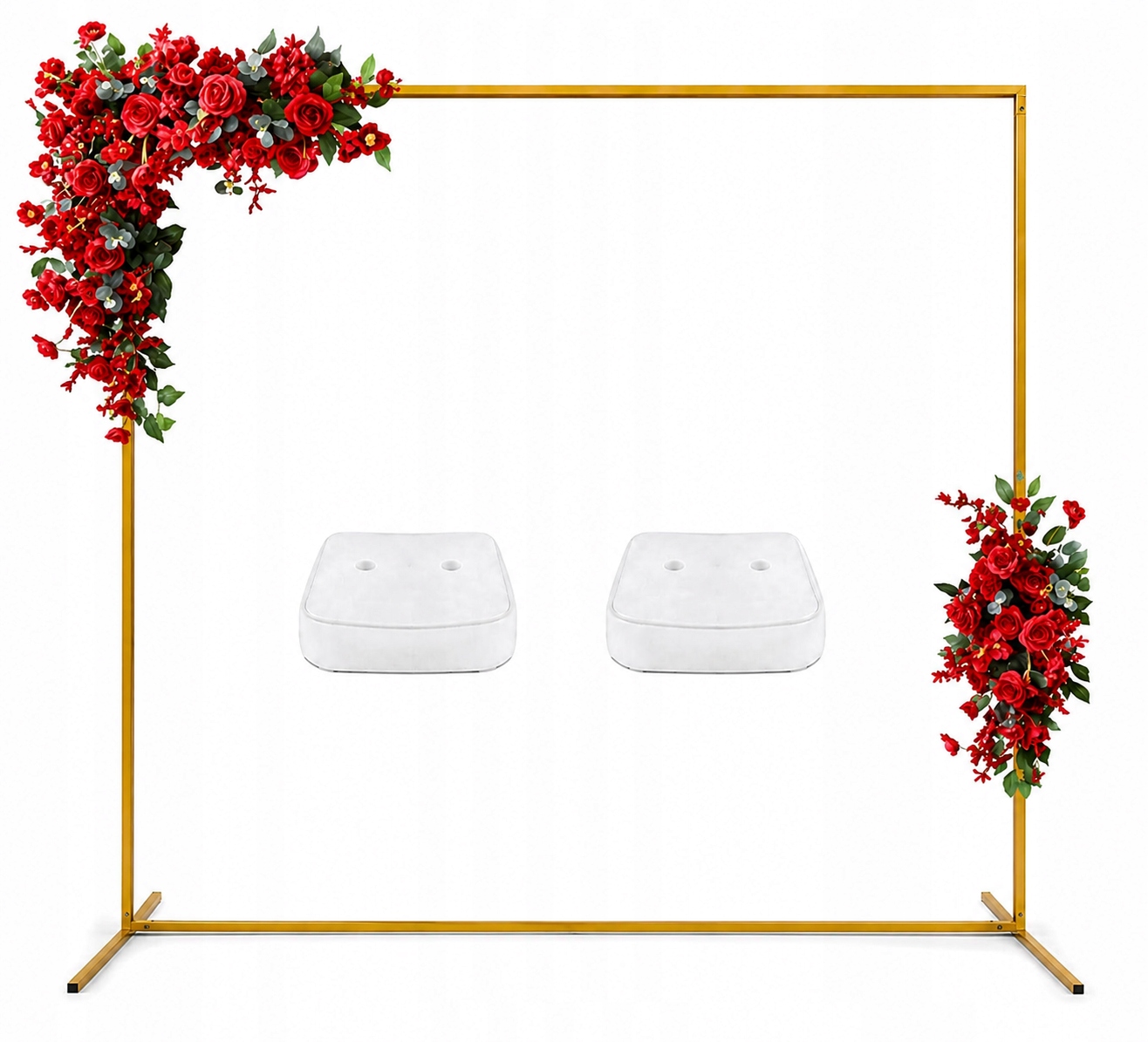 Rám Stojan Na Balóny 2x2 m Kovový Zlatý 2M Svaté Přijímání Svatební Hostina Stěna pozadí
