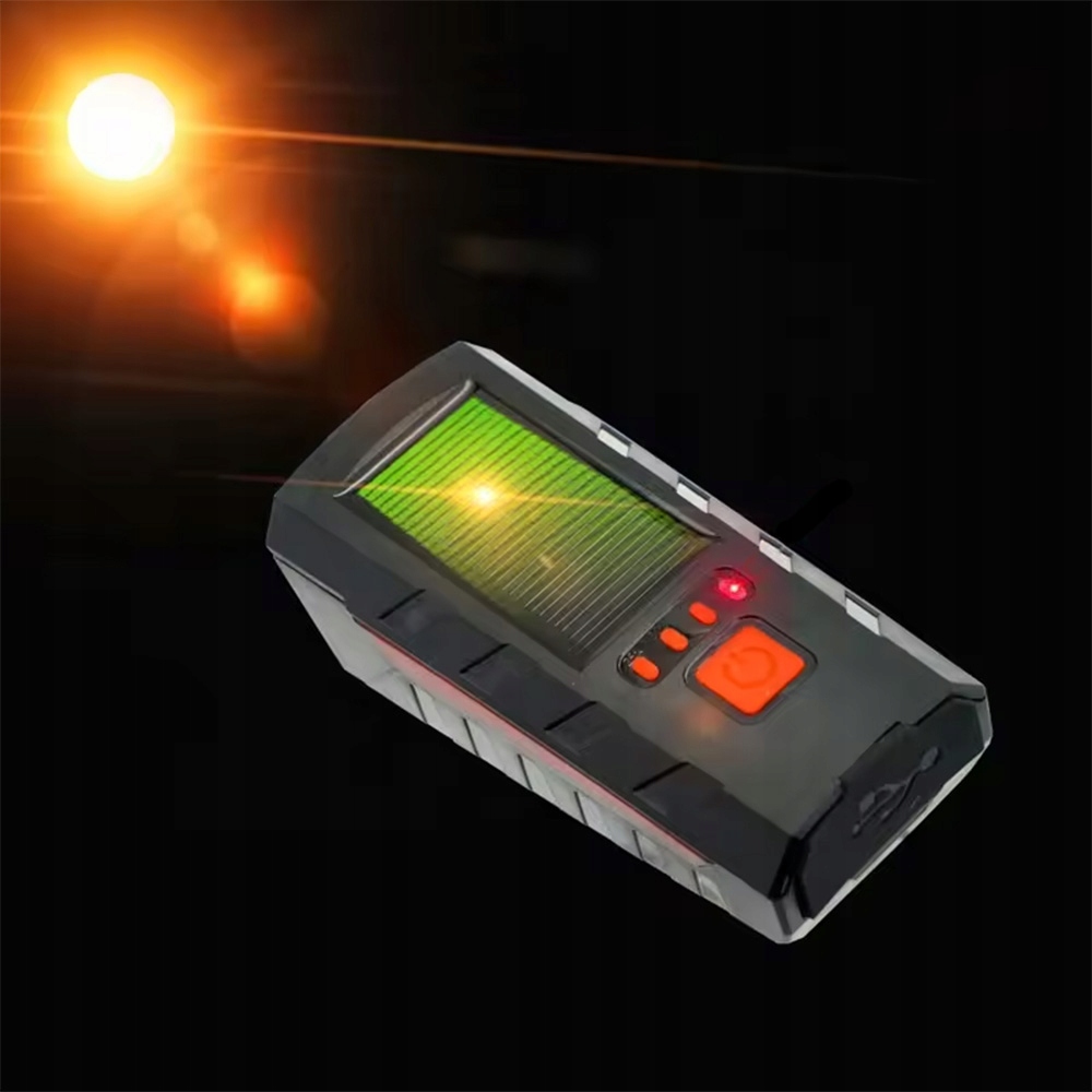 OUTLET LAMPKA ROWEROWA AKUMULATOROWA SOLARNA PRZÓD TYŁ LED DZWONEK Stan opakowania oryginalne