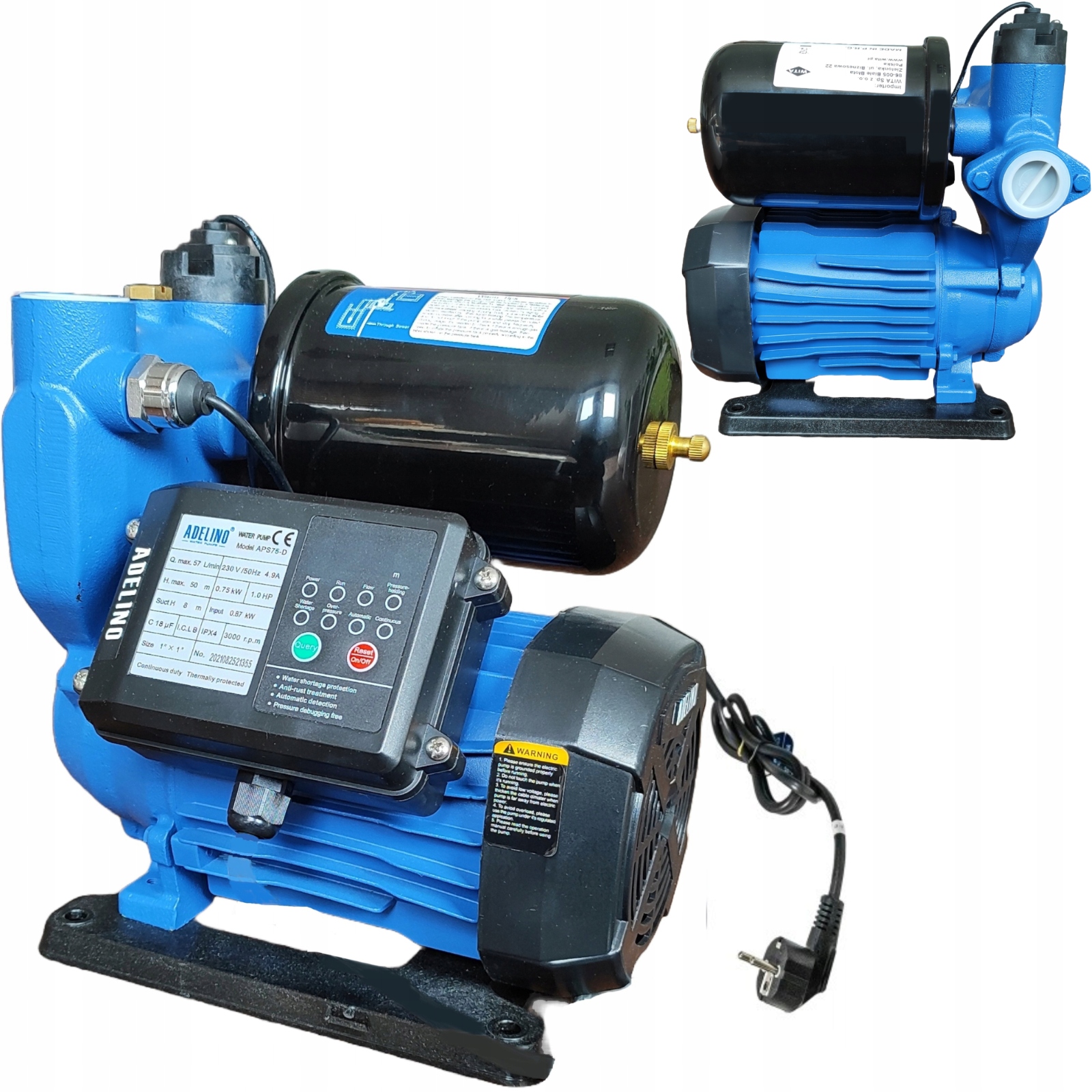 Pompa Hydroforowa Automat APS75D 3400 l/h Energooszczędna Cicha 3L Gwar!