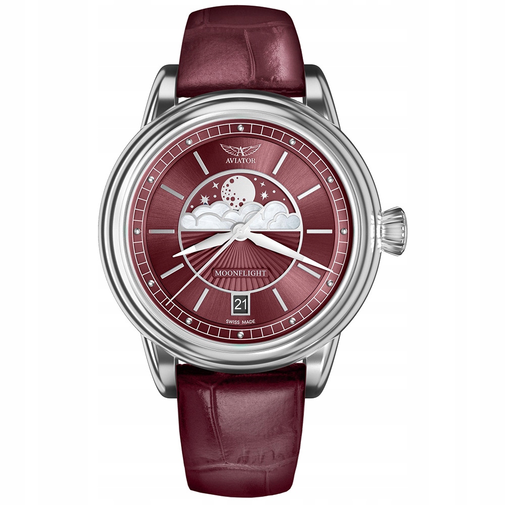 Dámské hodinky Aviator V.1.33.0.264.4 červené