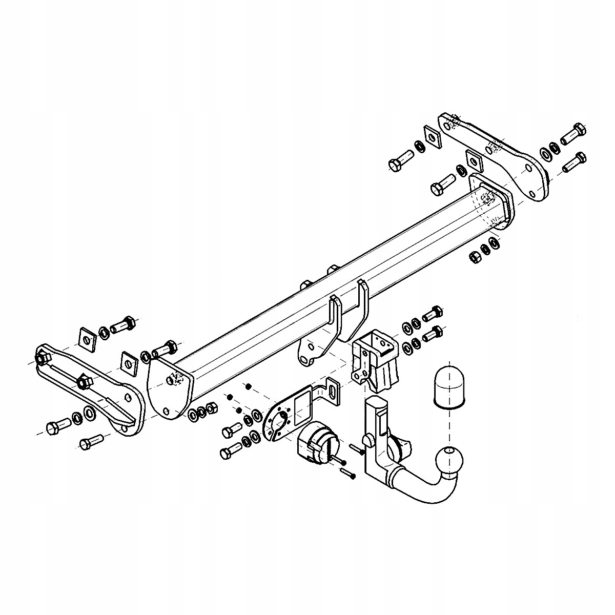 Hak Wypinany Volvo S60 Cross Country 2 II Y20 Sedan 15-18 MODUŁ 13 PIN Nowy Producent Steinhof