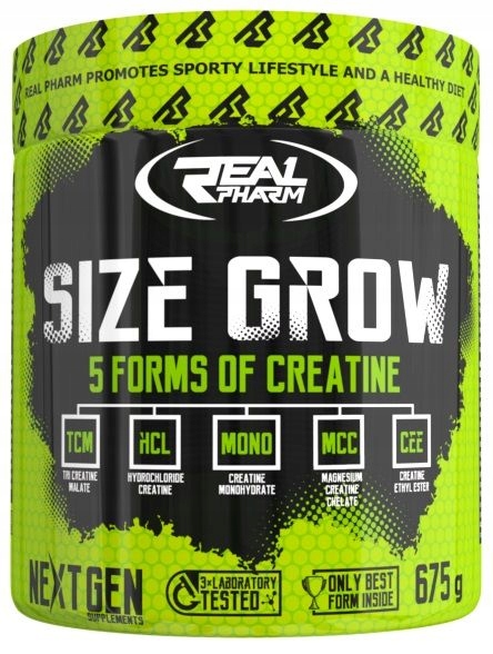 RealPharm Size Grow Kreatin 675 g Příchuť Jahoda-Meloun
