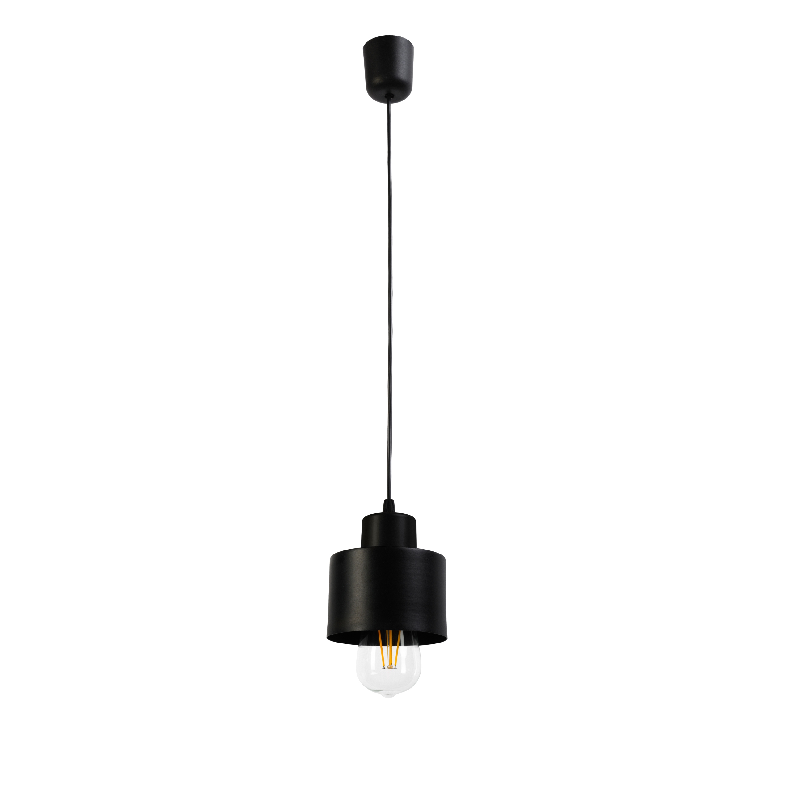 

Lampa Wisząca Sufitowa Żyrandol Kubek Czarny Led