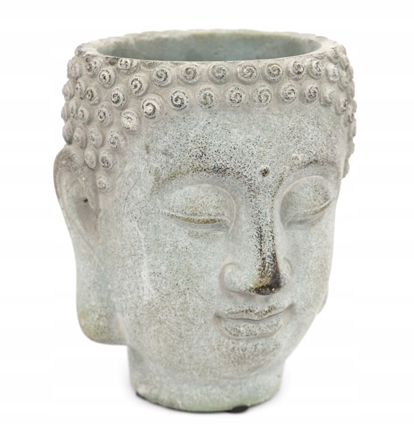 DONICZKA GŁOWA BUDDA 20x19cm CEMENTOWA