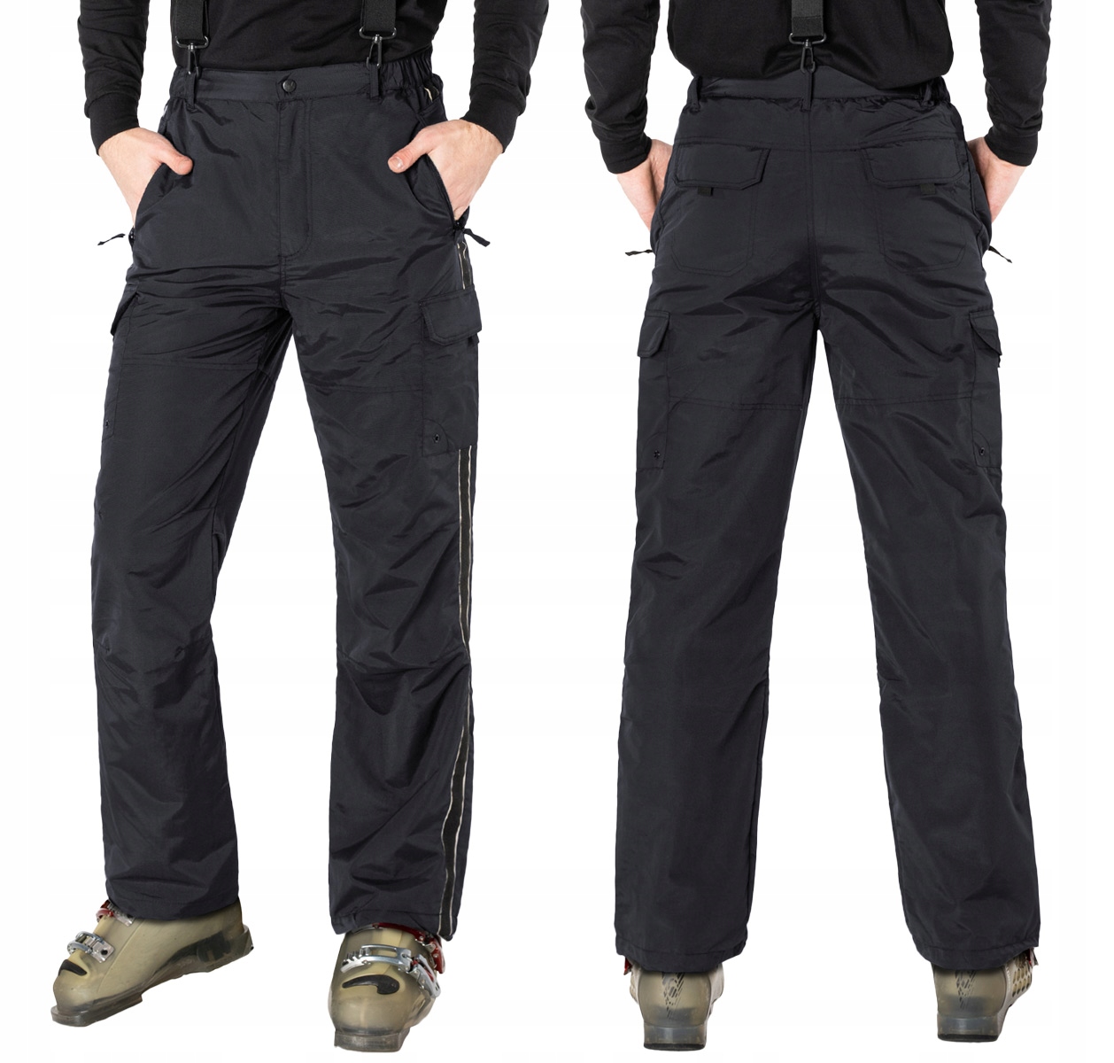 Ciepłe Sportowe Spodnie Narciarskie Męskie na Narty Snowboard 1132-03 r L