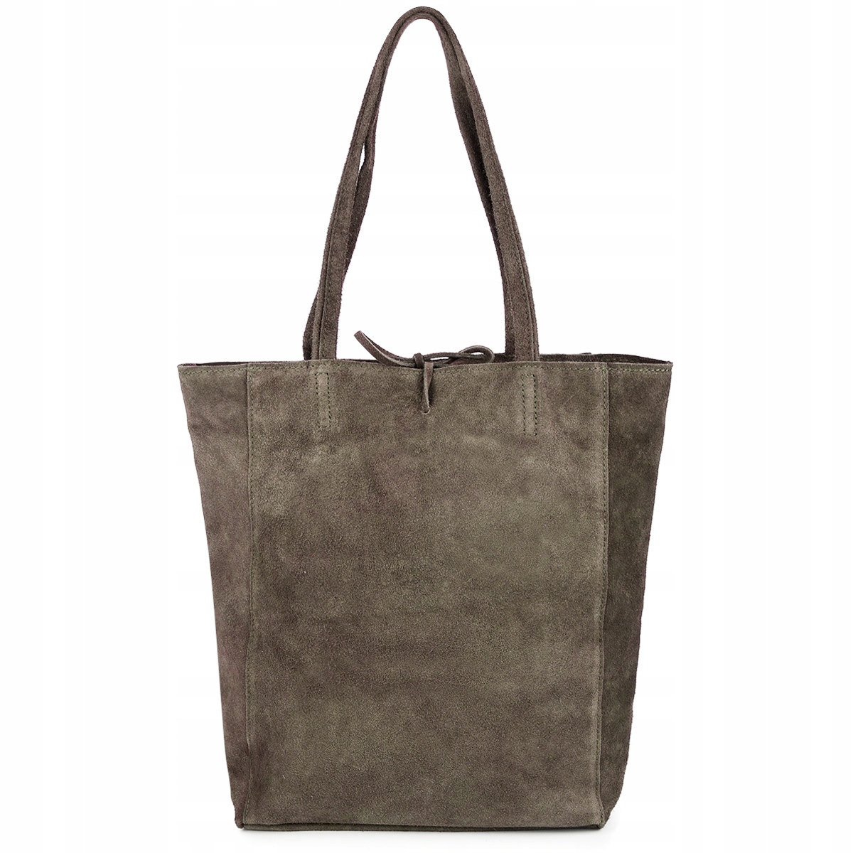 Dámská kožená kabelka italská velká kožená taška A4 shopper semišová kůže