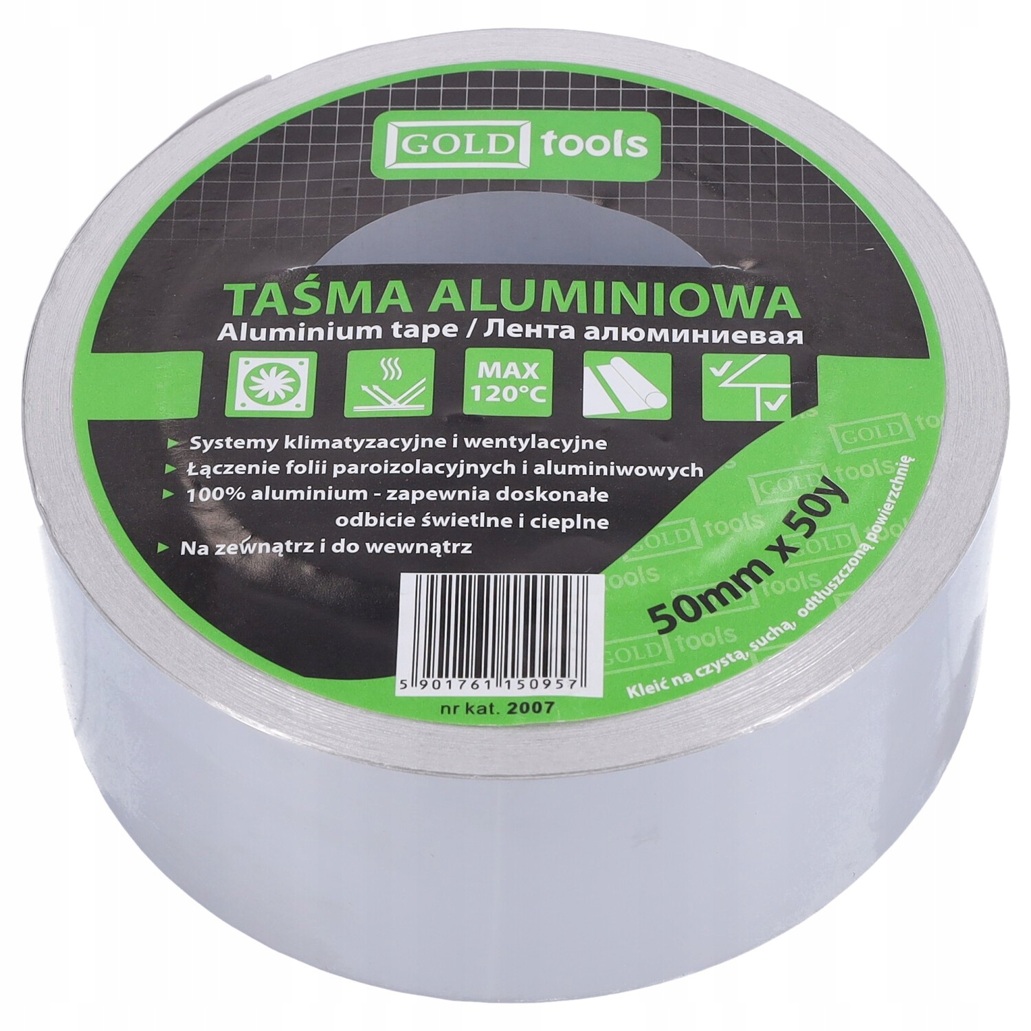 TAŚMA ALUMINIOWA SAMOPRZYLEPNA 48/45 -30° do 120°C Kod producenta 2007