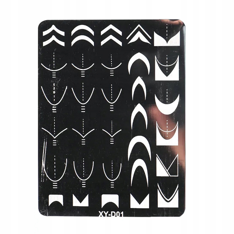 BLASZKA DO STEMPLI PAZNOKCI PŁYTKA Do Zdobień Manicure Wzorki Zdobienia Kolor srebrny