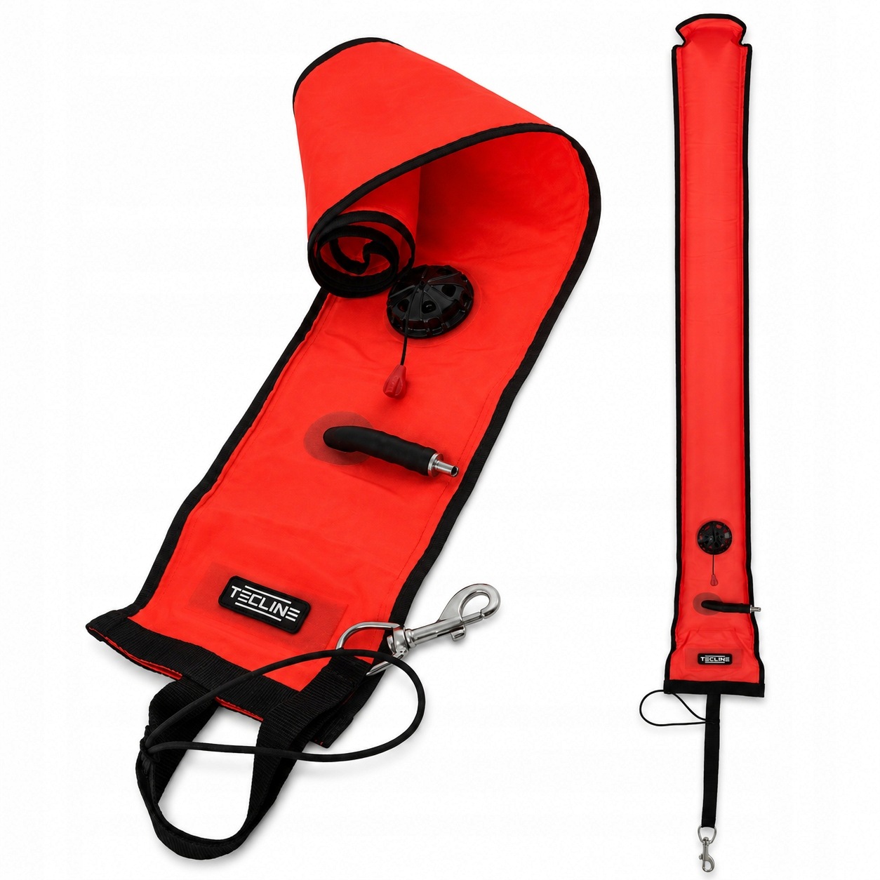 Tecline Nurkowa boja dekompresyjna Dsbm kaczy dziób zawór 15/183 cm orange