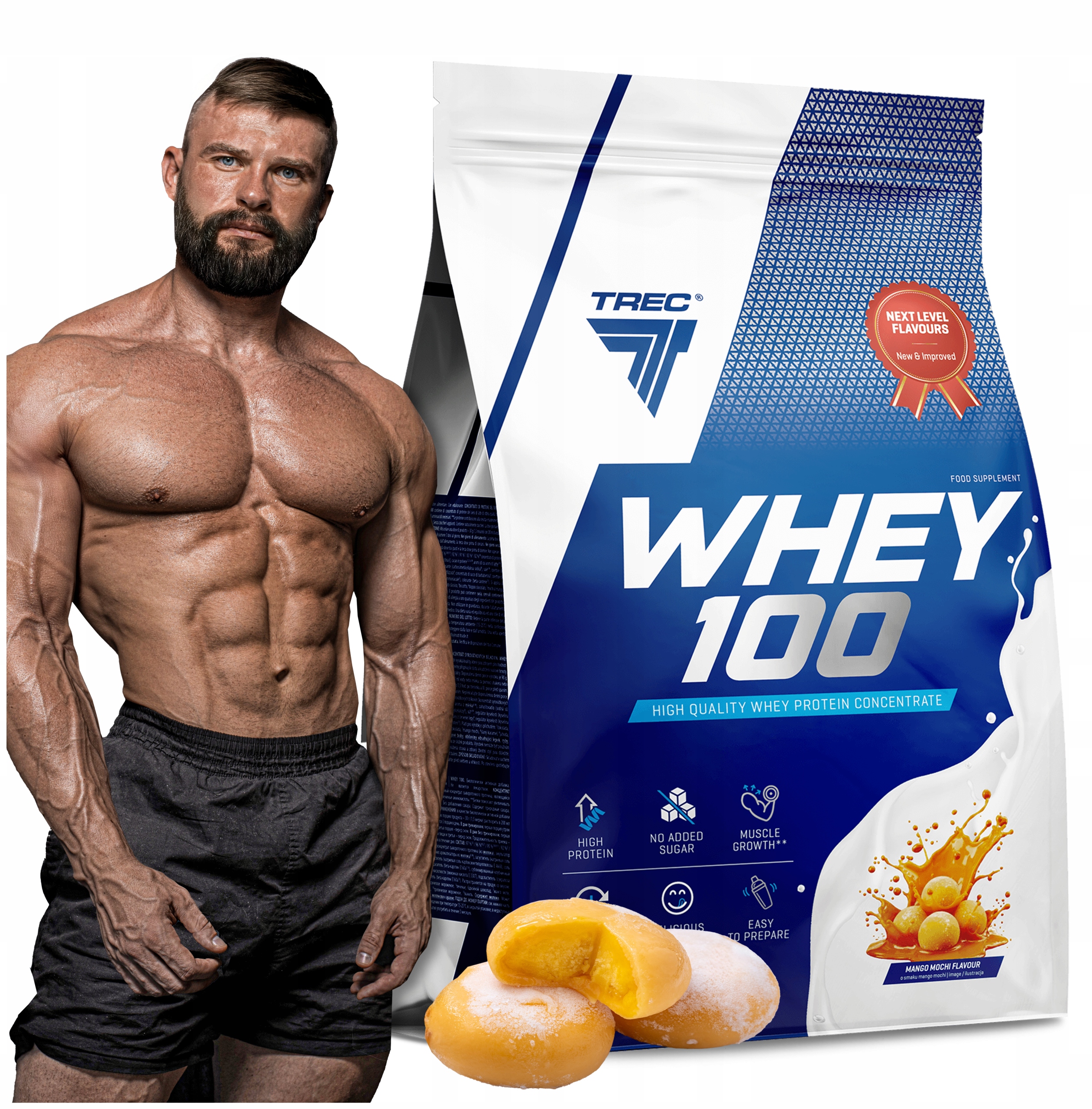 Vynikající Bílkovina Wpc Proteiny Trec Whey 100 2275g Na Hmotnost Sílu Sochařství