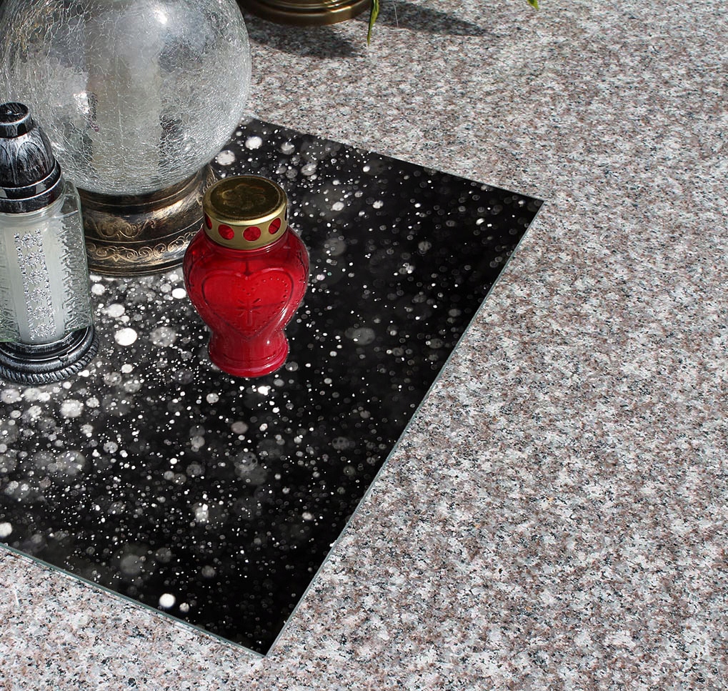 Podstawka do ZNICZY we WZORY na CMENTARZ POMNIK Szyba Hartowana 80x52cm Szerokość produktu 80 cm