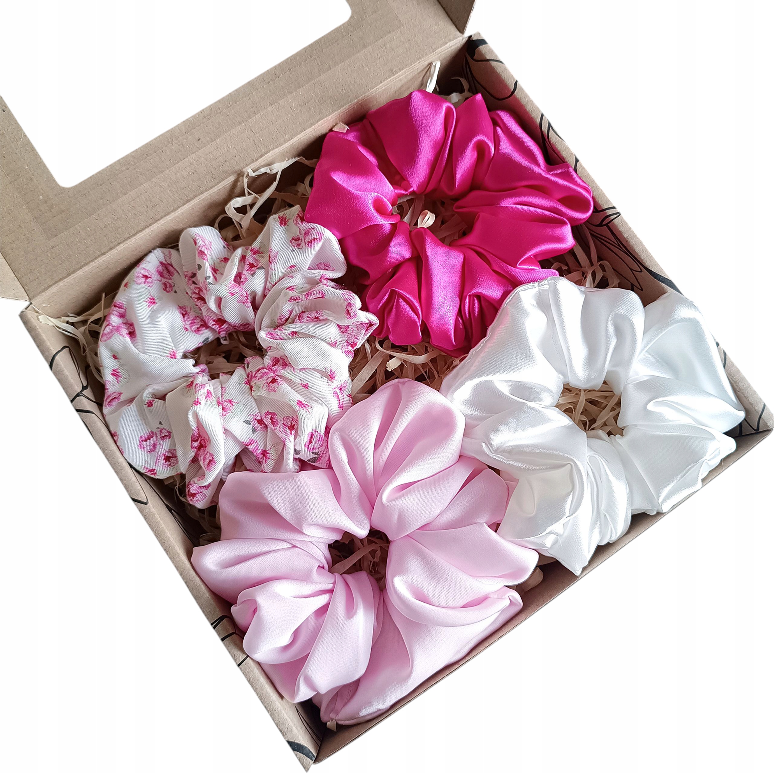 Dárek Pro Ni – Dárková Krabička S Gumičkami Do Vlasů Scrunchie – „pink“