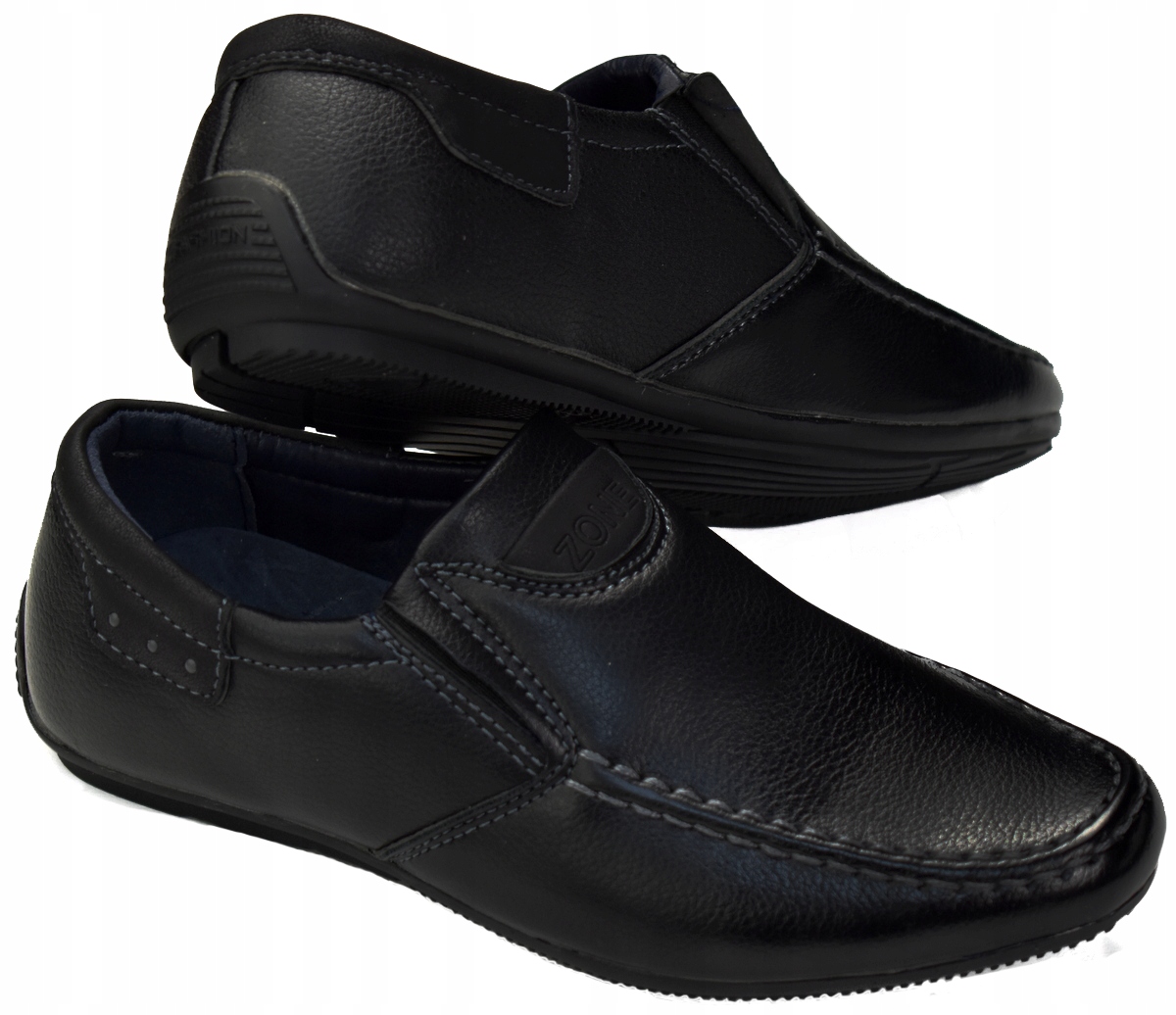 Fashion Czarne Mokasyny Wizytowe ZONE 21 cm - 33