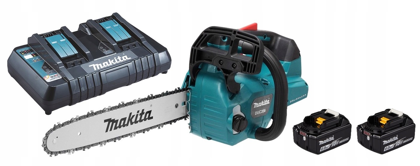 Makita Aku Piła Łańcuchowa Lxt 36V 30cm 20m/s 2x6Ah BL1860 DC18RD DUC356ZB