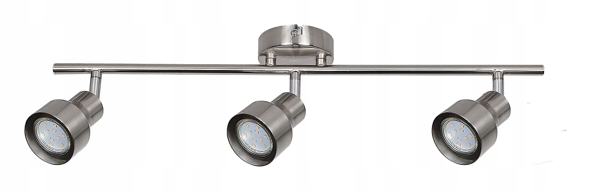 Stropní svítidlo stříbrná lišta 58 cm, 3 reflektory do předsíně Rabalux