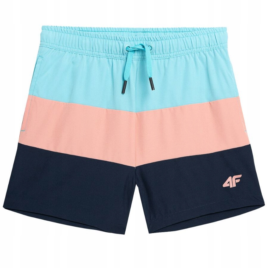 KRÓTKIE SPODENKI CHŁOPIĘCE 4F SZORTY KĄPIELÓWKI Kolor niebieski