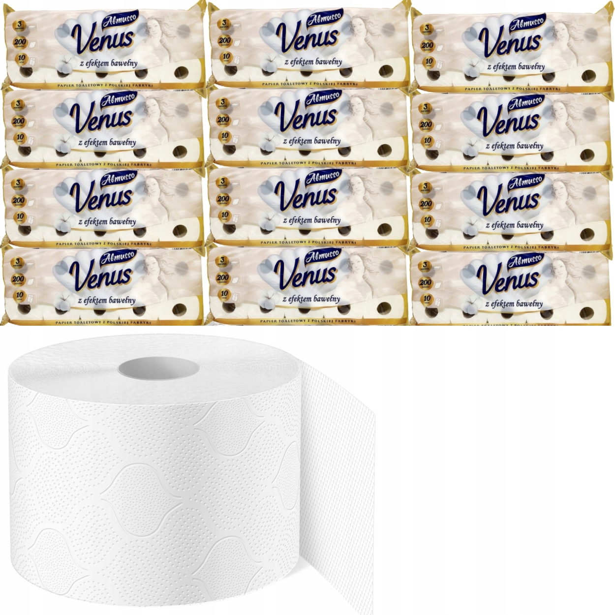 120 roliek Toaletný papier 3-vrstvový s bavlneným efektom 25 metrov FriSprite