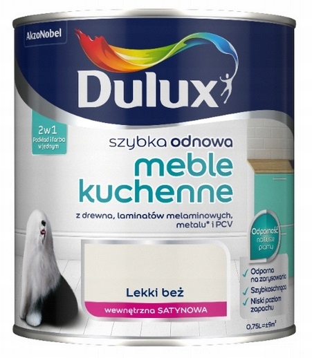Dulux Barva Rychlá Obnova Kuchyňského Nábytku 0,75L Lehká Béžová
