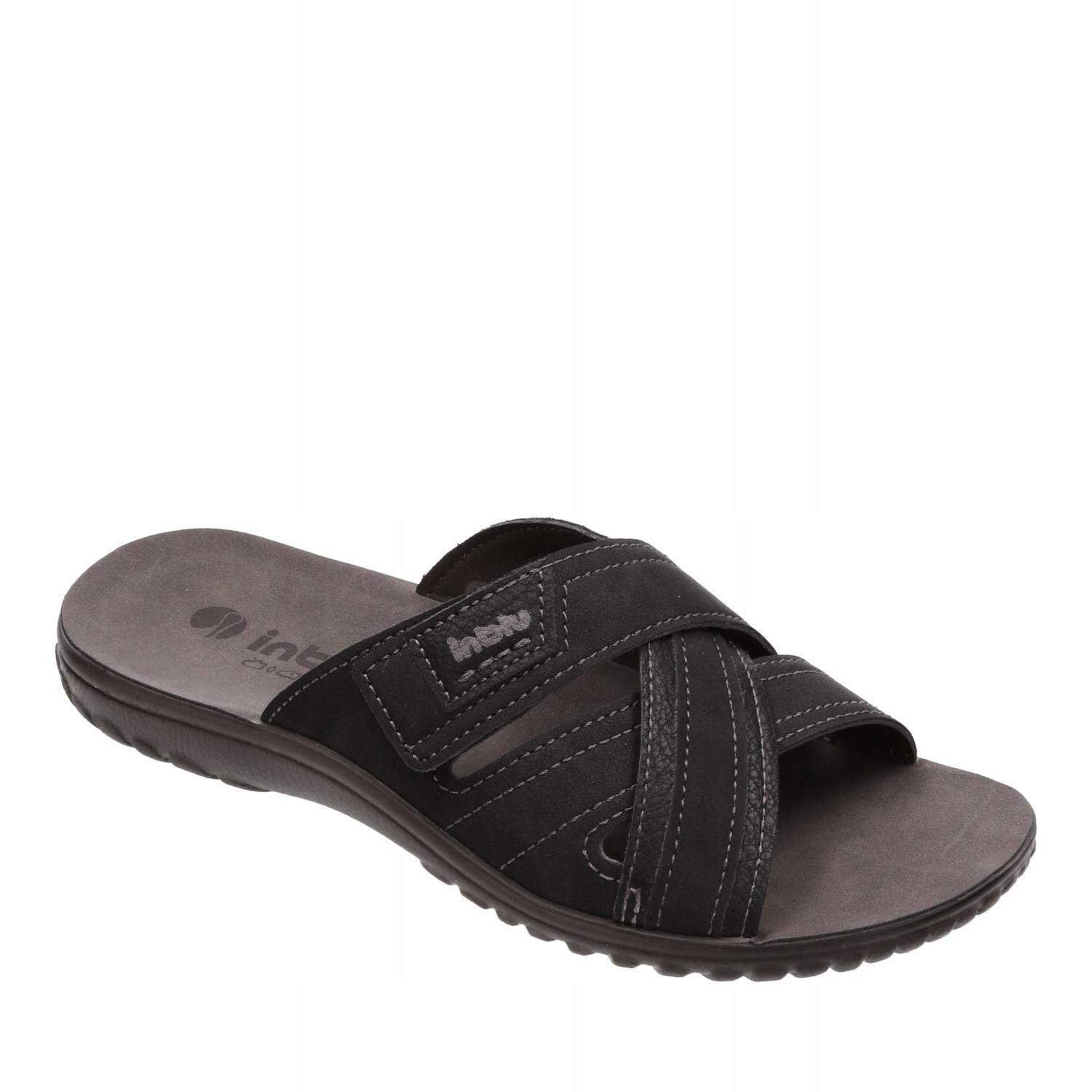 Klapki Męskie Inblu FN114 Odkryte Letnie Laczki Czarne 43