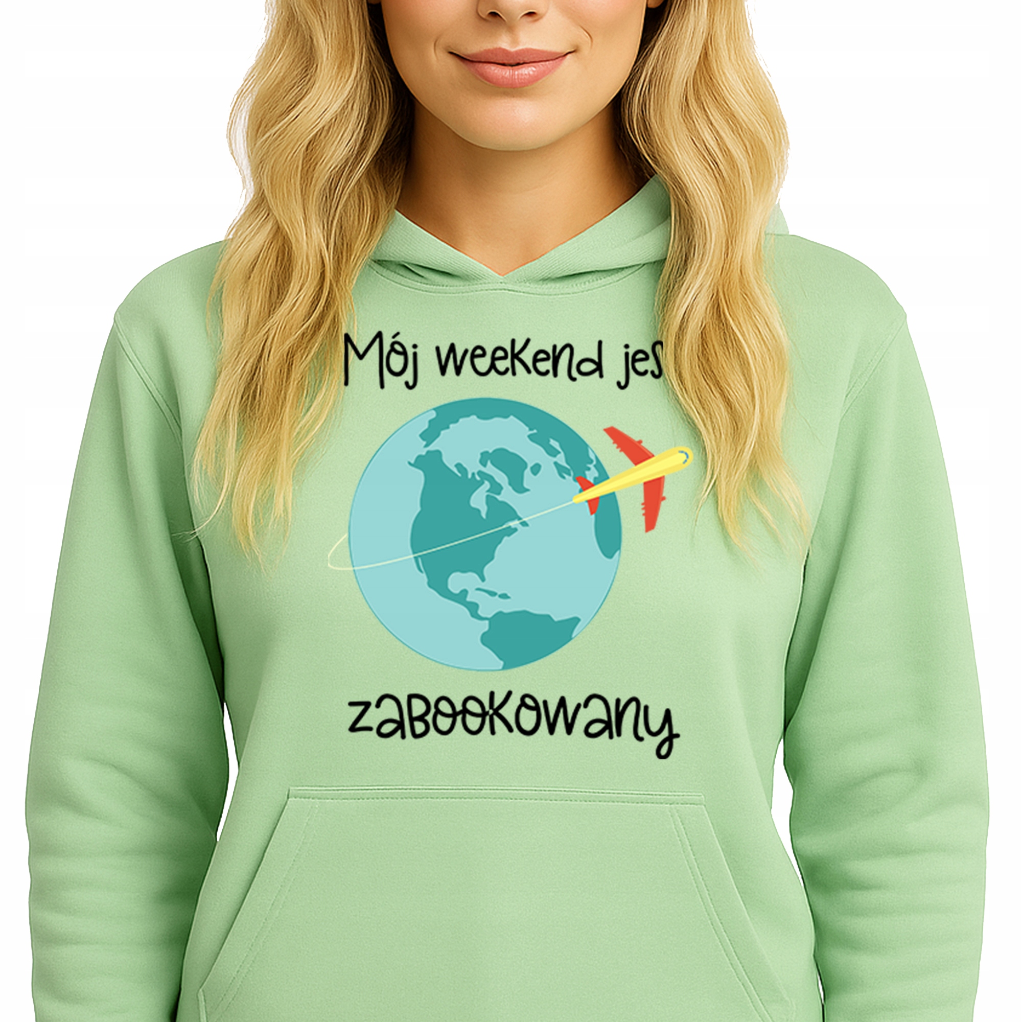 Mikina S Kapucí Zelená Hoodie Bavlněná Víkendová mikina je zabookovaná Vel S