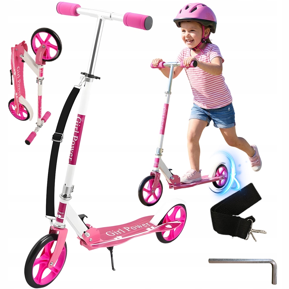 Hulajnoga Dziecięca Składany Mały Ruchowe Dla Dzieci Bezpieczeństwo Różowy