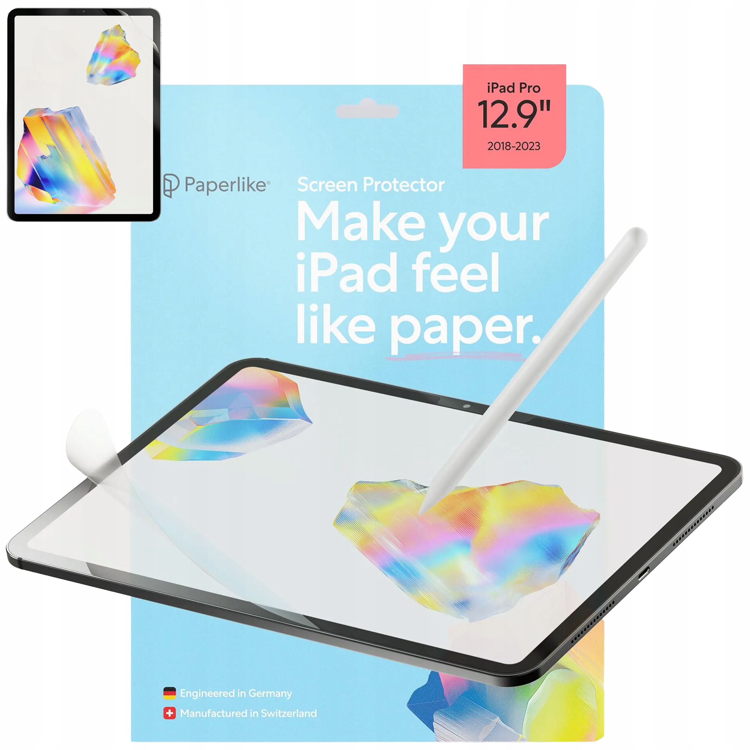 Paperlike 3 Fólie na displej pro iPad Pro 12.9" 2022 2021 jako papír